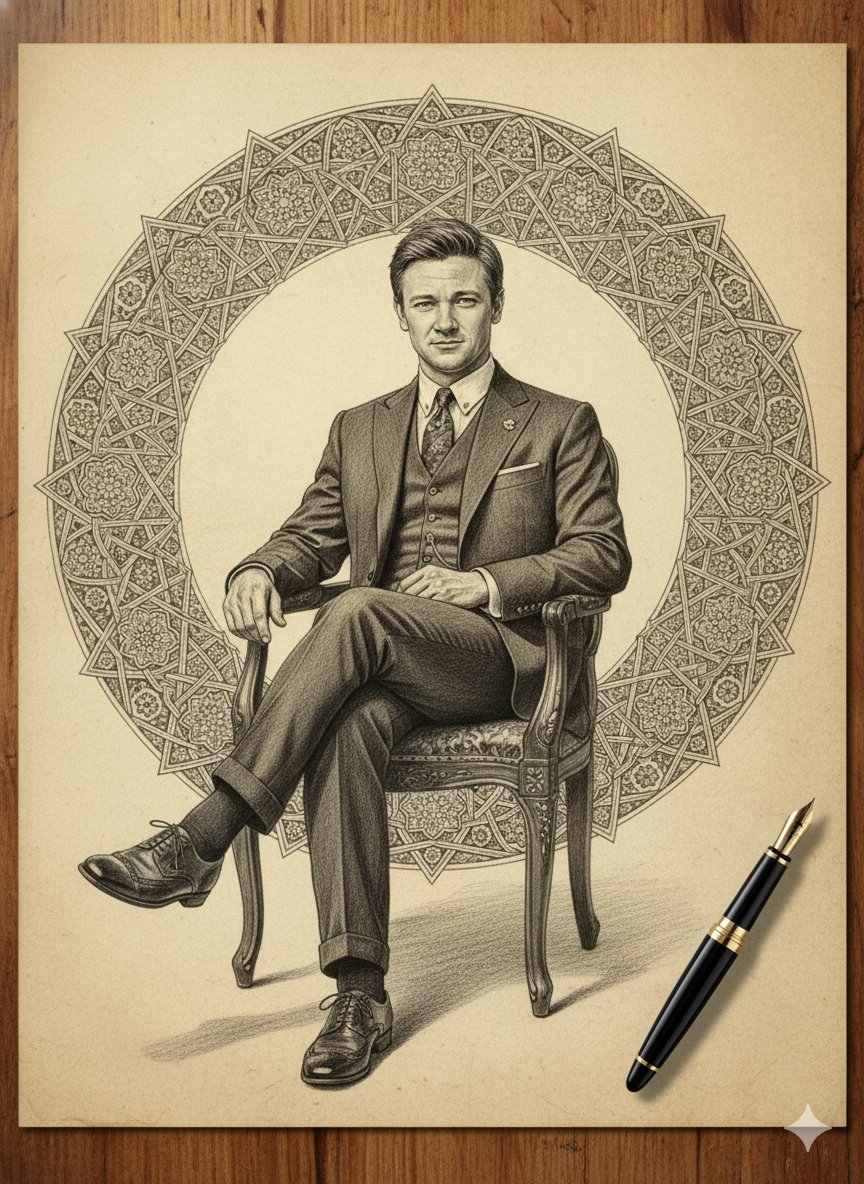 “A meticulously crafted, hyper-realistic vintage-style pencil illustration of...