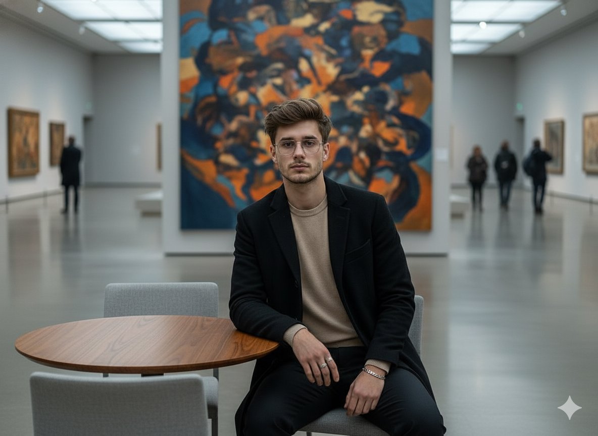 Generate a structured JSON version of a cinematic portrait prompt describing a y...