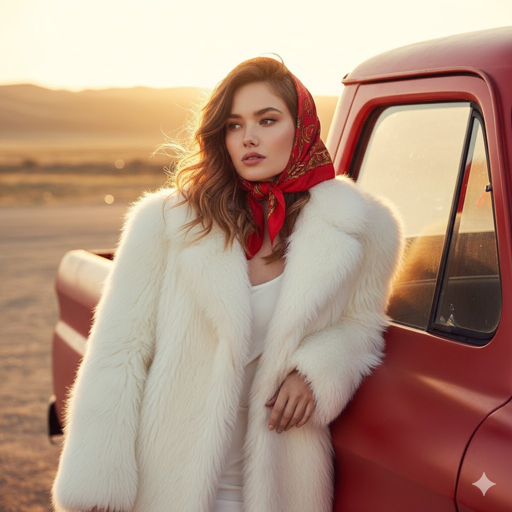 A portrait in the editorial style of the outdoor fashion magazine, inspired b...