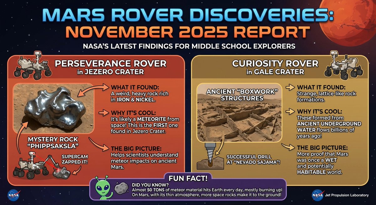 Find the latest NASA data on Mars rover discoveries this month and create an ...