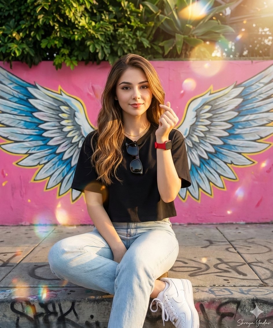 Portrait: A medium-length portrait of the subject (with the same face and hai...