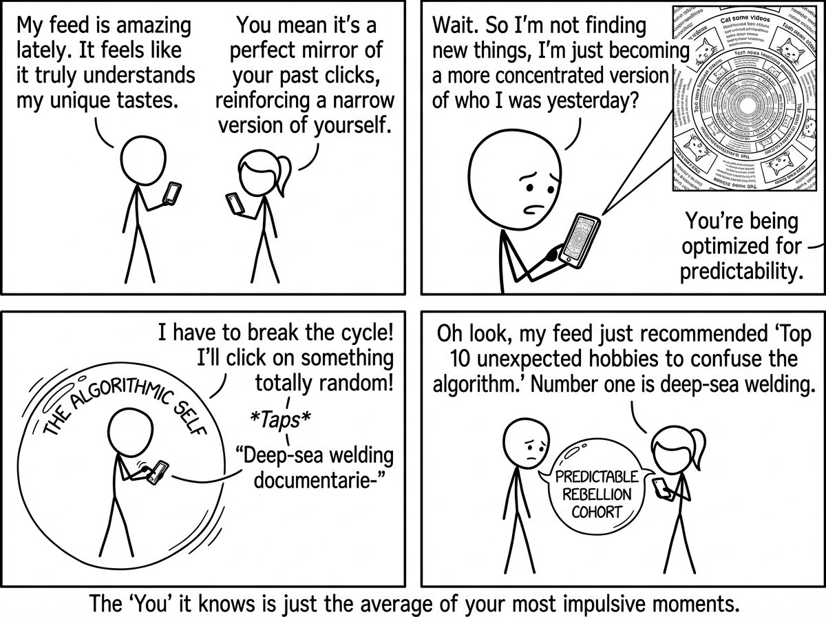 create a novel xkcd style comic, with a clever new insight