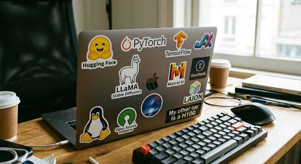 nano banana - generate a laptop with stickers. the laptop belongs to a fan of...