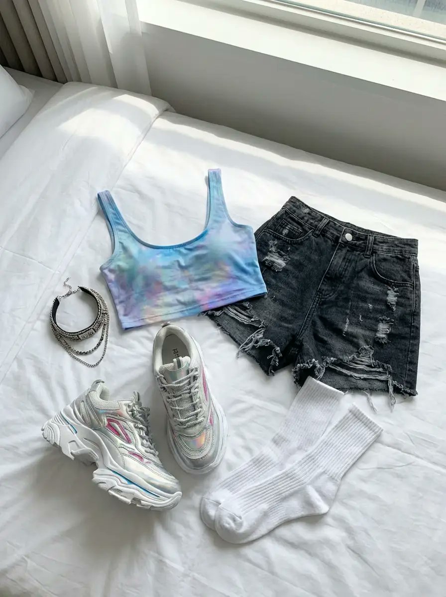 Generate an image of the person from the uploaded reference image, keeping th...