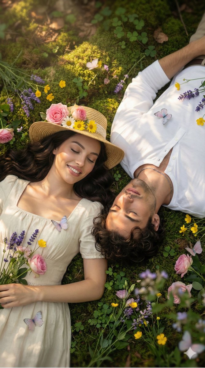 scene:shot_type:high-angle, top-down cinematic,setting:lush ...