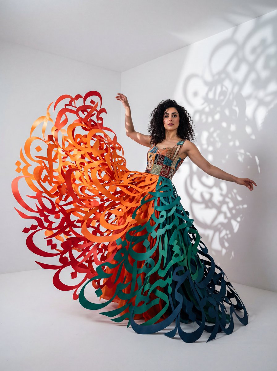 (full body shot, wide angle view:1.2), [A woman], in a dynamic pose with arm ...