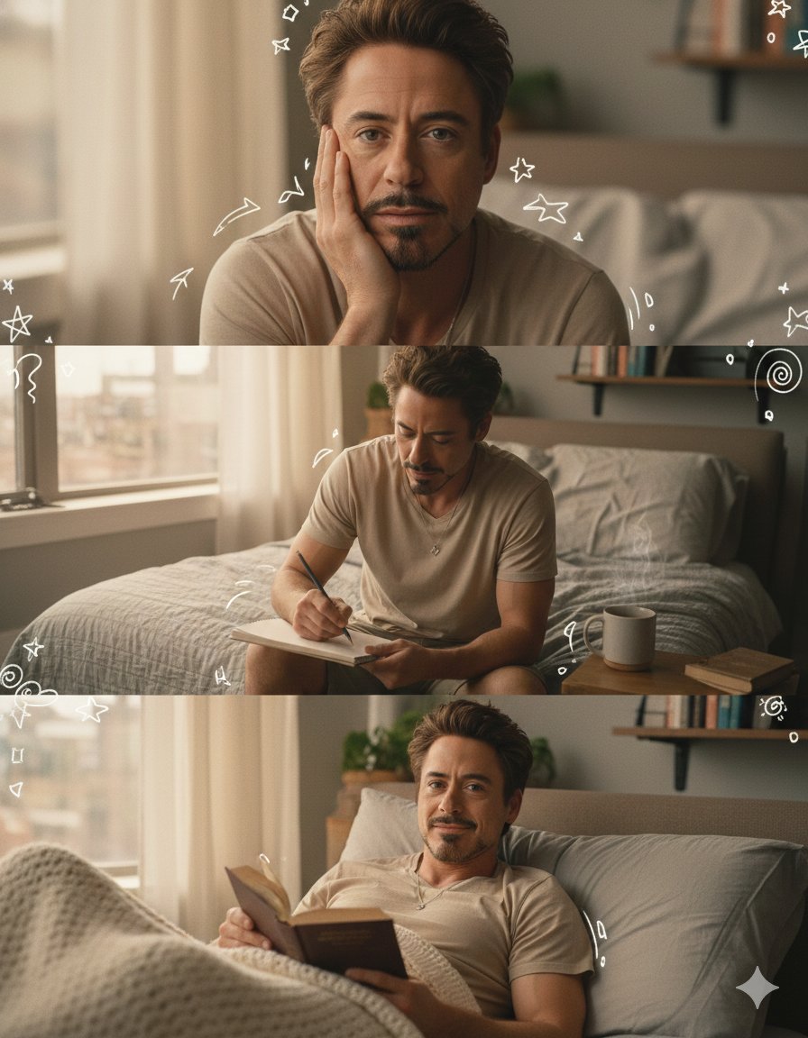 {"style_and_mood":"Cinematic, warm, cozy, soft natural lighting, highly detai...