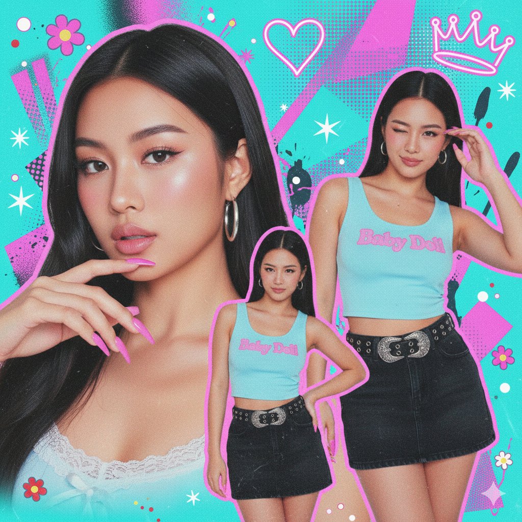 {"prompt":{"style":"Y2K inspired digital poster with vibrant photo manipulati...