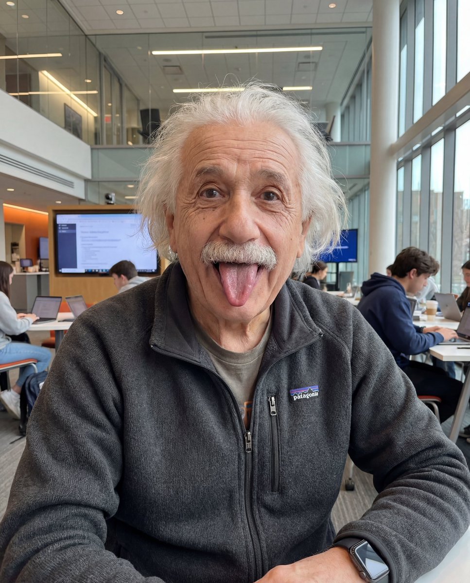 Einstein would totally wear Patagonia and an Apple Watch