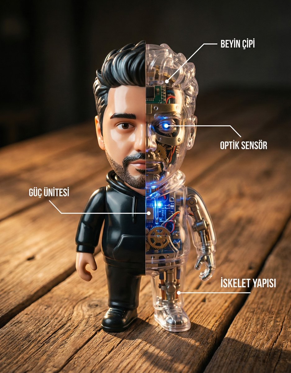 {"prompt":"A detailed macro photograph on a wooden table shows a single toy f...