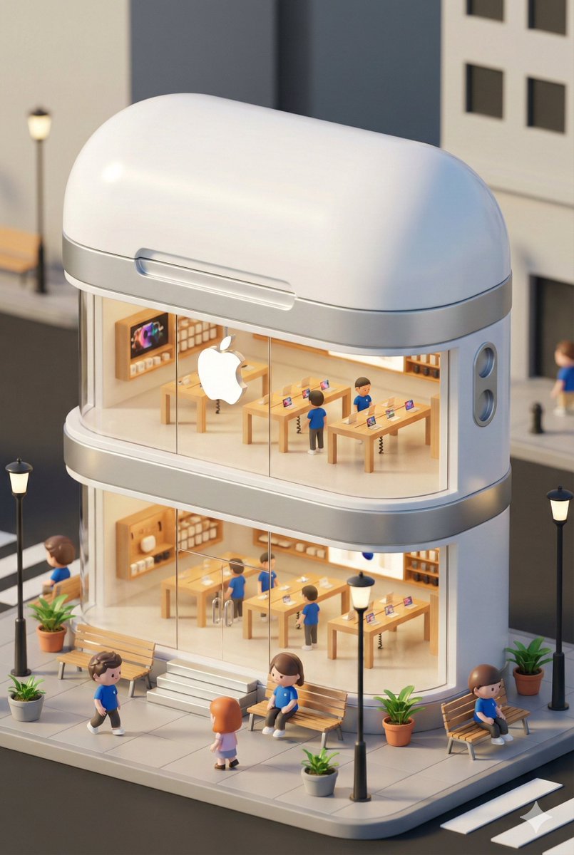 3D chibi-style miniature concept store of {Brand Name}, creatively designed w...