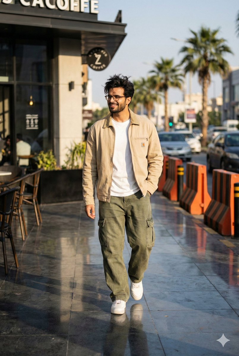 {"Objective":"Generate an ultra-realistic street-fashion portrait of a young ...