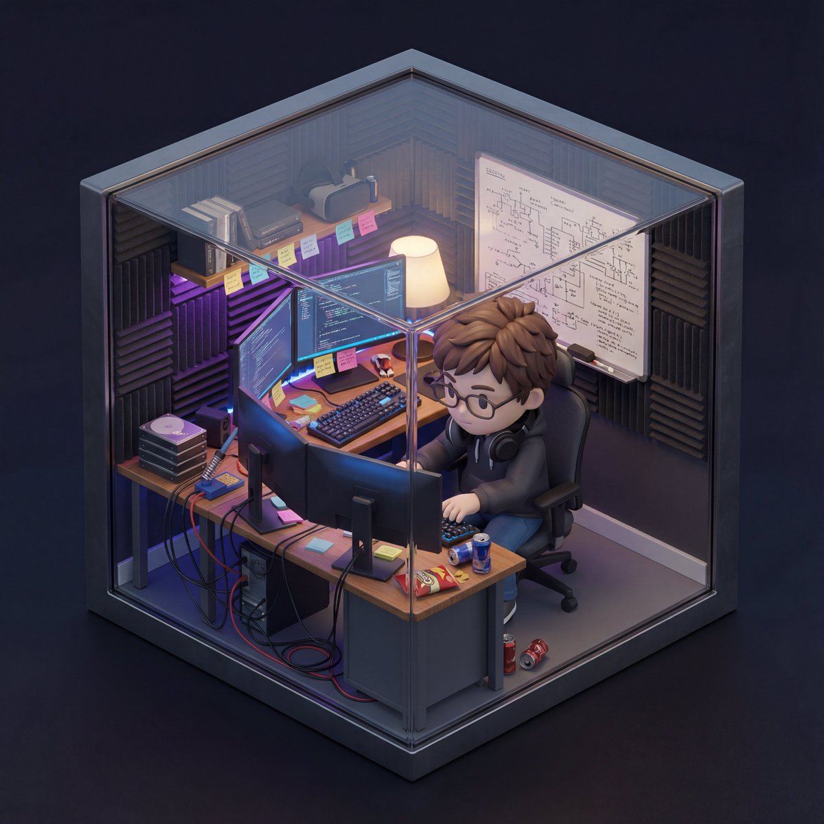 An isometric 3D cube-shaped mi