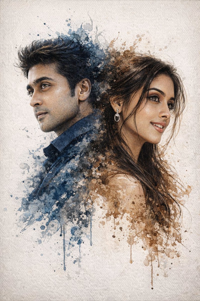 Opposite Ink Spill Portraits