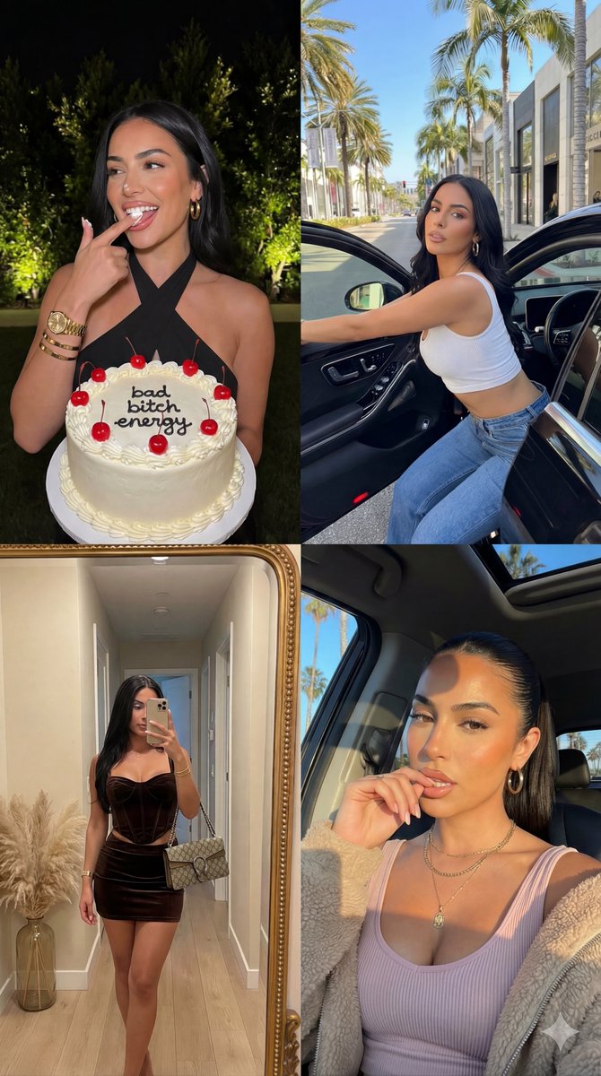 Glamorous Influencer Collage
