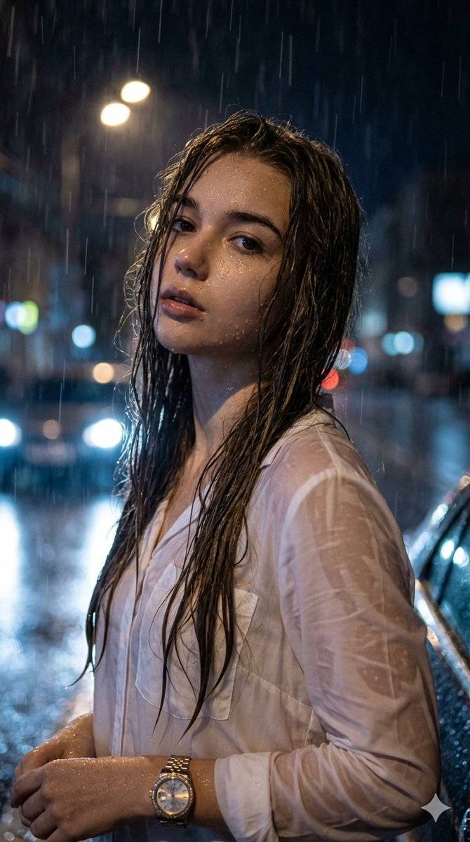 Rainy Night Portrait